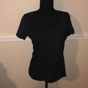 Black and white stripe T shirt